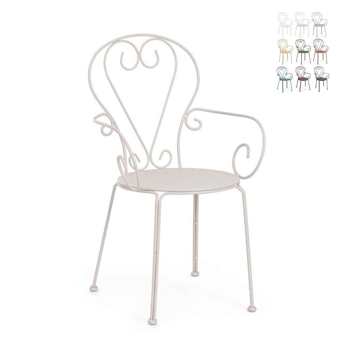 Stapelhouten tuinstoel voor buiten, shabby chic stijl, Bizzotto Etienne Aanbieding Stapelhouten tuinstoel voor buiten, shabby chic stijl, Bizzotto Etienne Aanbieding