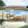 Deluxe zweefparasol 3x4 voor in de tuin, draaibaar Verkoop