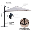 Deluxe zweefparasol 3x4 voor in de tuin, draaibaar Catalogus