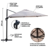 Deluxe zweefparasol 3x4 voor in de tuin, draaibaar Catalogus