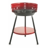 Ronde houtskoolbarbecue van staal met verstelbaar rooster Brava Kortingen