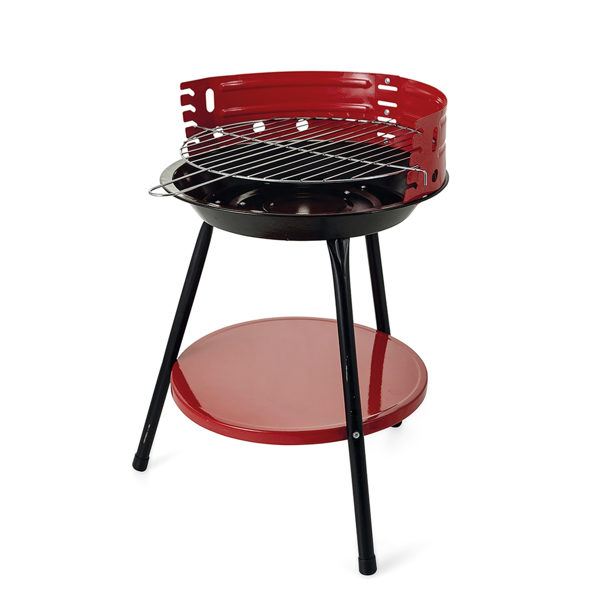 Ronde houtskoolbarbecue van staal met verstelbaar rooster Brava Aanbieding