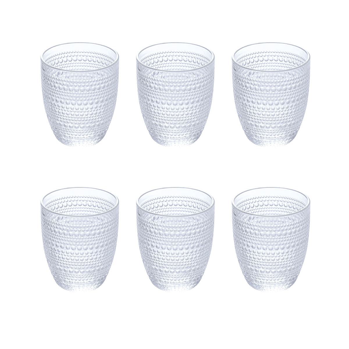 Set van 6 waterglazen met decoratie 325ml Roma Aanbieding