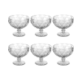 Set van 6 ijscoupes 400ml in transparant glas Elizabeth Aanbieding