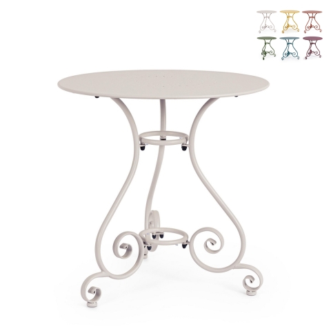 Ronde buiten tafel 70cm met 3 poten in shabby chic stijl Etienne Aanbieding