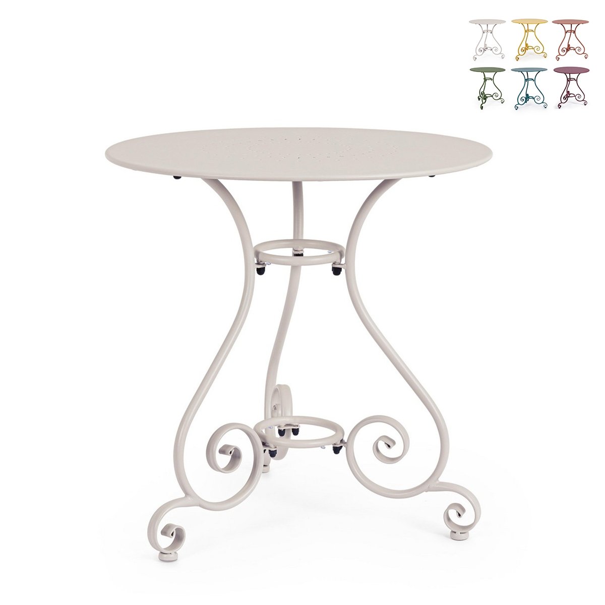 Ronde buiten tafel 70cm met 3 poten in shabby chic stijl Etienne Aanbieding