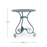 Ronde buiten tafel 70cm met 3 poten in shabby chic stijl Etienne 