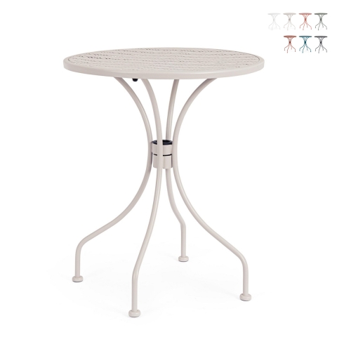 Ronde tuintafel 60 cm vintage shabby chic Bizzotto Lizette Aanbieding