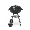 Ronde houtskoolbarbecue van staal met deksel en wielen Torka Aanbod