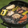 Ronde houtskoolbarbecue van staal met deksel en wielen Torka Kortingen