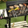 Houtskoolbarbecue met wielen en verstelbaar rooster 48x28cm Noxor Verkoop