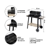 Houtskoolbarbecue met wielen en verstelbaar rooster 48x28cm Noxor Catalogus