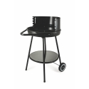 Pipra ronde houtskoolbarbecue met verstelbaar rooster Ø 48cm en wielen Korting