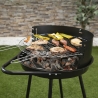 Pipra ronde houtskoolbarbecue met verstelbaar rooster Ø 48cm en wielen Aanbod
