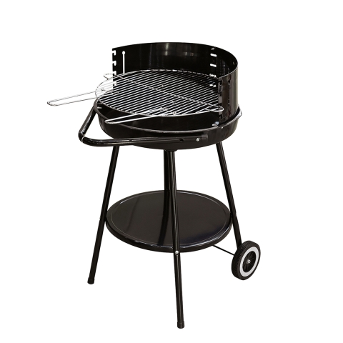 Pipra ronde houtskoolbarbecue met verstelbaar rooster Ø 48cm en wielen Aanbieding
