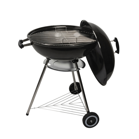 Ronde houtskoolbarbecue met deksel en wielen, grilloppervlak 55 cm Ardena Aanbieding