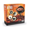 Ronde houtskoolbarbecue met deksel en wielen, grilloppervlak 55 cm Ardena Voorraad