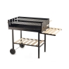 Houtskoolbarbecue met verstelbare roosters en wielen Braska Aanbieding