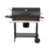 Houtskoolbarbecue met deksel, wielen en 2 houten planken Matambre Catalogus