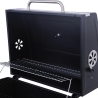 Houtskoolbarbecue met deksel, verstelbaar rooster en wielen Grilla Model