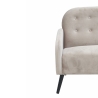 Tweepersoonsbank in vintage fluweel-look stof taupe Zelto Kortingen