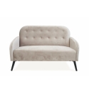 Tweepersoonsbank in vintage fluweel-look stof taupe Zelto Aanbod