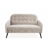 Tweepersoonsbank in vintage fluweel-look stof taupe Zelto Aanbod