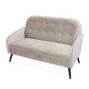 Tweepersoonsbank in vintage fluweel-look stof taupe Zelto Korting