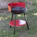 Ronde houtskoolbarbecue van staal met verstelbaar rooster Brava Keuze