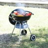 Ronde houtskoolbarbecue van staal met deksel en wielen Torka Verkoop