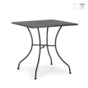 Bizzotto Kelsie vierkante buitentafel van staal 70x70x71cm Korting