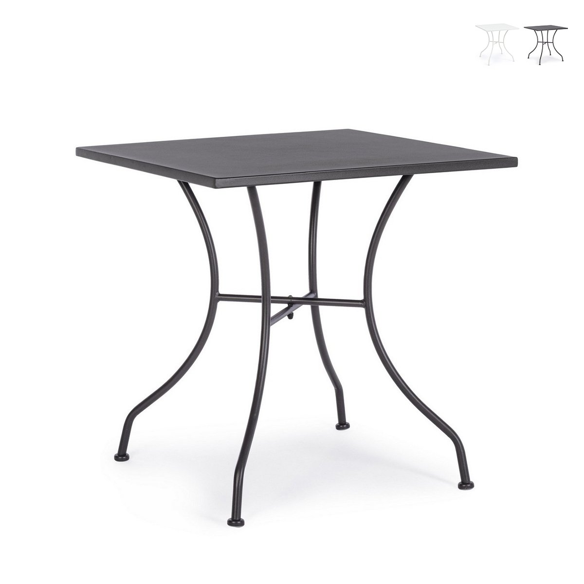 Bizzotto Kelsie vierkante buitentafel van staal 70x70x71cm Korting Bizzotto Kelsie vierkante buitentafel van staal 70x70x71cm Korting