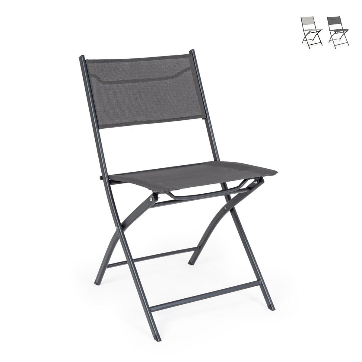 Opvouwbare tuinstoel in staal en textilene Bizzotto Martinez Aanbieding Opvouwbare tuinstoel in staal en textilene Bizzotto Martinez Aanbieding