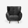 Moderne design fauteuil voor de woonkamer in capitonné fluweel Lunna Verkoop