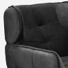 Moderne design fauteuil voor de woonkamer in capitonné fluweel Lunna Korting