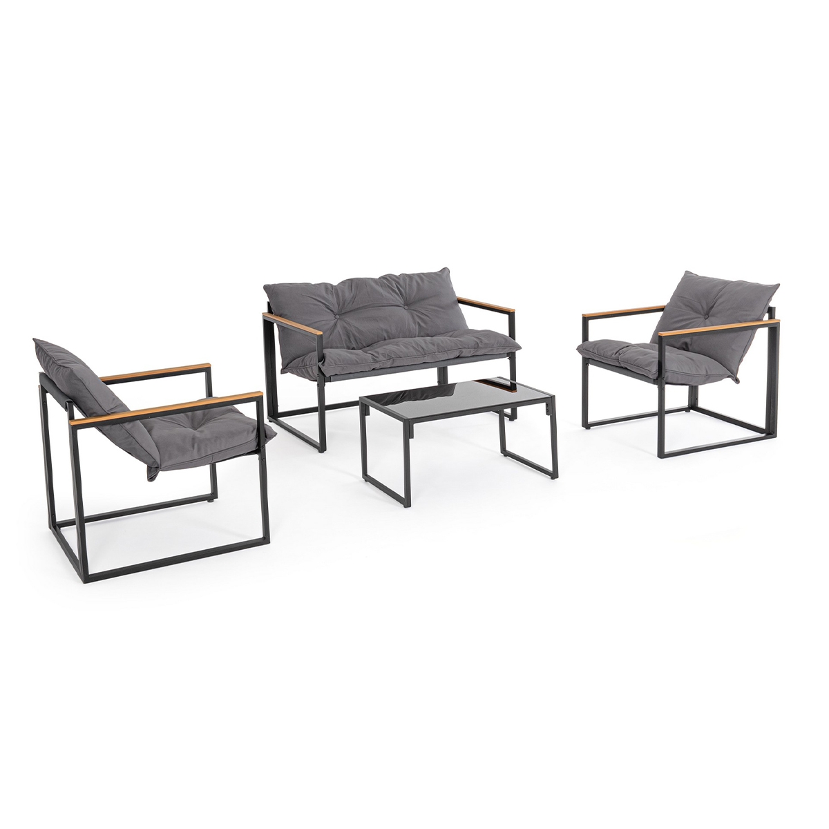 Tuinset Bizzotto Ilda met 2 fauteuils, bank en tafeltje Aanbieding Tuinset Bizzotto Ilda met 2 fauteuils, bank en tafeltje Aanbieding