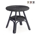Ronde tuintafel 52cm van gevlochten rattan Bizzotto Alliss Verkoop