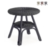 Ronde tuintafel 52cm van gevlochten rattan Bizzotto Alliss Verkoop