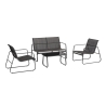 Moderne tuinset met bank, 2 fauteuils en salontafel Bizzotto Gonzalo Kosten