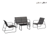 Moderne tuinset met bank, 2 fauteuils en salontafel Bizzotto Gonzalo Aanbod