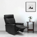 Kunstleren relaxfauteuil Aurora met voetsteun 