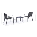 Moderne tuinset 2 stoelen met tafeltje 45x45cm Bizzotto Auri 