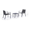 Moderne tuinset 2 stoelen met tafeltje 45x45cm Bizzotto Auri 