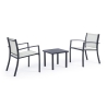 Moderne tuinset 2 stoelen met tafeltje 45x45cm Bizzotto Auri Afmetingen