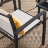 Moderne tuinset 2 stoelen met tafeltje 45x45cm Bizzotto Auri Kosten