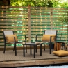 Moderne tuinset 2 stoelen met tafeltje 45x45cm Bizzotto Auri Korting