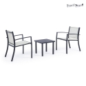 Moderne tuinset 2 stoelen met tafeltje 45x45cm Bizzotto Auri Aanbod