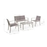 Tuinset met bank, 2 stoelen in taupe textileen en tafeltje Peder Verkoop
