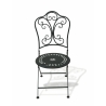 Set buitentafel met 2 opklapbare stoelen in zwart ijzer Provence Breakfast Kortingen