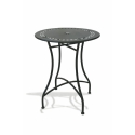 Set buitentafel met 2 opklapbare stoelen in zwart ijzer Provence Breakfast Korting